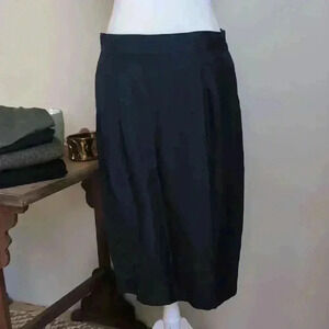 Talbots Blue Pleated A-Line Midi Skirt